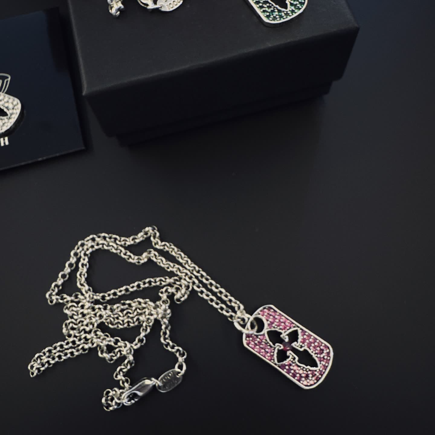 Chrome Hearts Silver Dog Tag Necklace